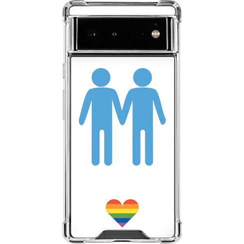 Blue Pride Google Pixel 6 Clear Case
